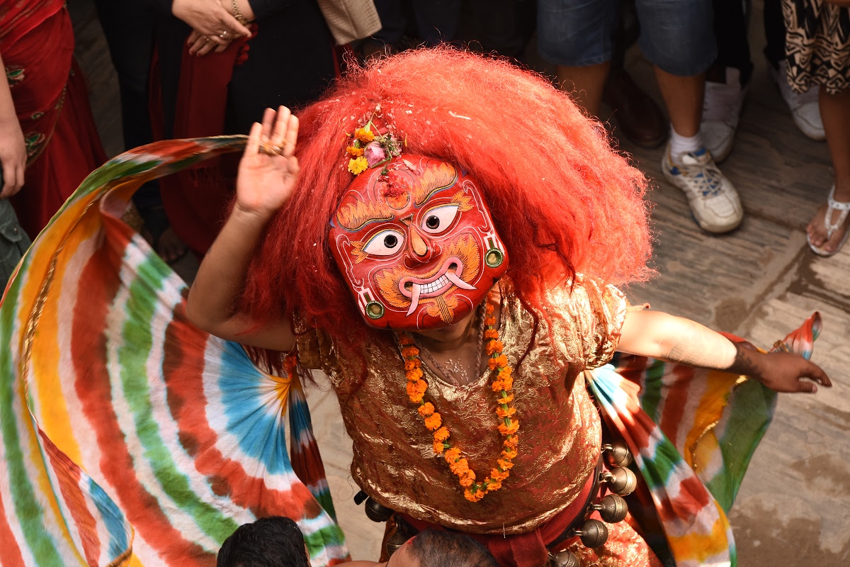 Majipa Lakhey during indrajatra jatra